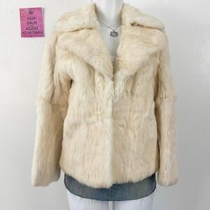 dino ricco genuine rabbit fur coat